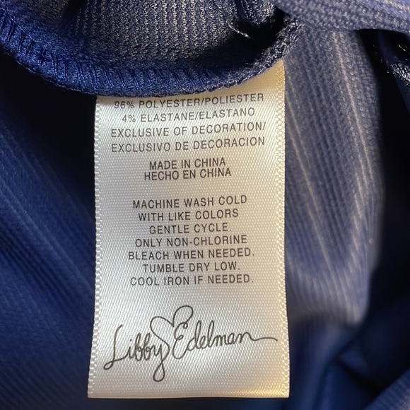 NEW Libby Edelman Captain Jacket Blue Gold Button Long Sleeve Ribbed Medium - Picture 12 of 14
